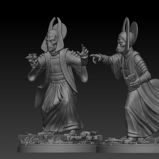 ⭐ Rune Haako Dual Pose - 32mm Star Wars Legion Scale・ OBJ File for 3D ...