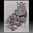 4.jpg 3D file Skull monster bas-relief STL file for CNC or 3D printing・3D printable model to download