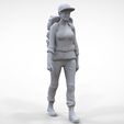 H1.29.jpg N3 walking Hiker Woman 1 64 Miniature 3D print model
