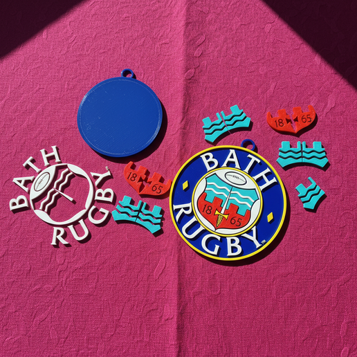 🏉 PREM Rugby Bath keychain badge color printable and renderable・ 3D ...
