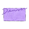 Logo.stl Denver The Las Dinosaur Bust