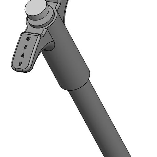 F-16 Alt Gear Handle 3D model