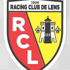 1906 eee CLUB DE LENS Télécharger le fichier STL Logo équipe de foot RC Lens ligue 1 • Objet à imprimer en 3D, Helegias