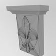 wf0.jpg Neoclassical Lys flower corbel and bracket 3D print model