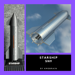 EW eda “3B BY KMOBRAIN Starship (SN9) 1:200 Scale (Multi parts)