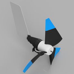 D-HWT_25W_TSR4_C0.4_AC_1.jpg STL file Horizontal Axis Wind Turbine (25W, 24V)・3D printable model to download, Dukubu