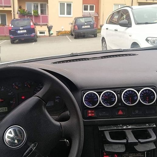 Volkswagen golf IV double gauge holder Ribs design