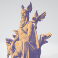 Odin2.png Odin Sitting With Wolves And Crows 3D print model