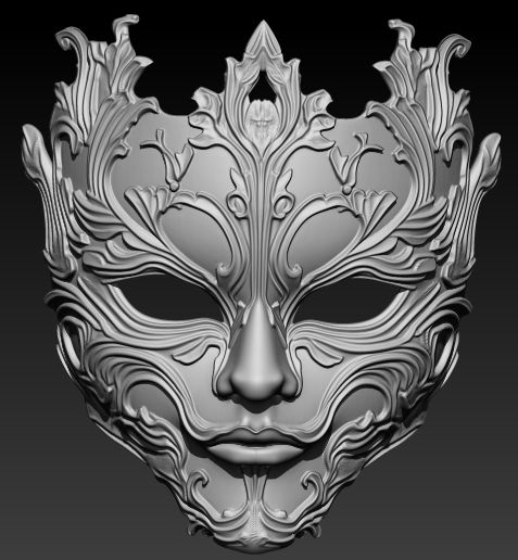 M1.jpg Gothic Ornate Metal Mask Masquerade