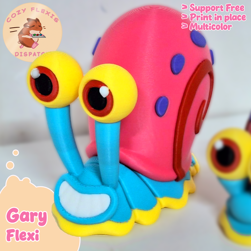 Gary the Snail MultiColor Flexi Print-In-Place