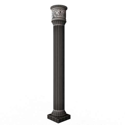 Wireframe-Low-Column-Capital-01103-3.jpg Column Capital 01103