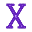 X.stl Elegant Chiseled Font Alphabet and Numbers (40 3d models)