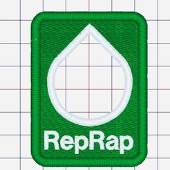 rrap2.jpg RepRap logo embroidery file patch