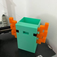 Alojote Axolote Axolotl Bleistifthalter Minecraft