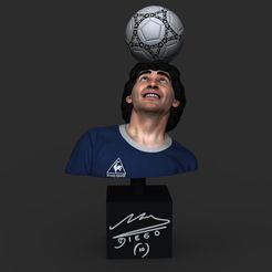 Diego-2.0-render6.jpg Файл STL Диего Марадона, Мексика 86, Чемпионат мира по футболу Аргентина・Модель для загрузки и печати в формате 3D