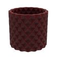 Special_Small_squares_Bowl.276.jpg SMALL SQUARES FINNED CYLINDERICAL VASE - POT - PENCIL HOLDER OR PLANTER