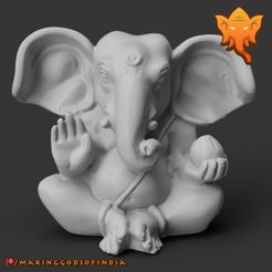 mo-706-2.jpg STL file Shurpakarna Ganesha - Listens with Ears Like Winnowing Fans・Template to download and 3D print