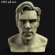 AKS 3d art Archivo 3D benedict cumberbatch cara escultura arte・Idea de impresión 3D para descargar