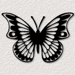 project_20230709_1123555-01.png Fichier STL art mural papillons décoration murale 2d art animaux・Plan pour impression 3D à télécharger