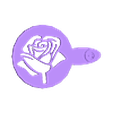 růže.stl Coffee stencil -  Rose