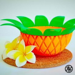 pineapple1_oogime.jpg Fichier STL gratuit Bol à ananas・Objet imprimable en 3D à télécharger