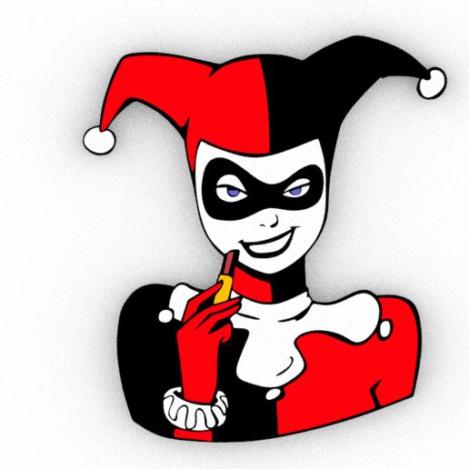 harley quinn cartoon - 3D model önizlemesi