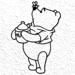 project_20230204_1940105-01.png Winnie the pooh honey bear Wall art bear wall decor with Bee