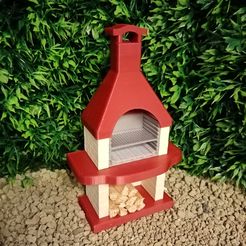 IMG_20221125_154334.jpg 1/18 BBQ FIREPLACE (EASY PRINT) - Outdoor / Garden bbq fireplace 1/18 scale diorama