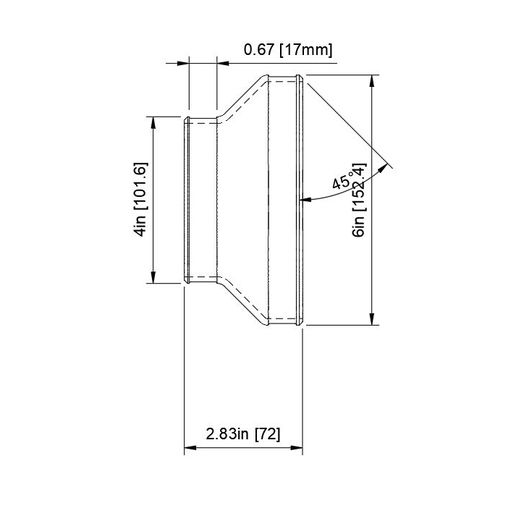 6in-to-4in-Duct-Adapter_Dimensions.jpg Réducteur/agrandisseur d'adaptateur de conduit de 6 à 4 pouces - Fichiers STL et 3MF pour l'impression 3D
