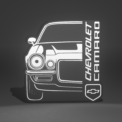 Chevrolet Camaro Z28 - Lightbox Lampara LED 3D model