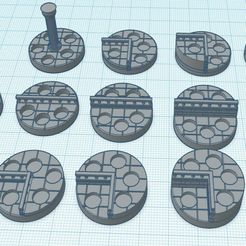 Palace-Holes.jpg 25mm Palace Style Base set with holes for 8mm miniatures