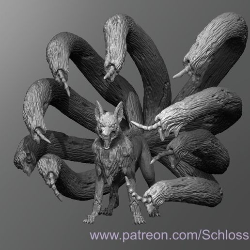 Zombie Kitsune 3D model by schlossbauer