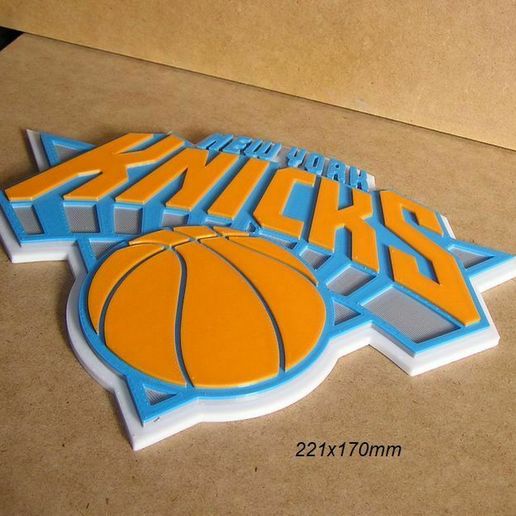 🆕 New York Knicks, shield, sign, lettering, print3d, competition, court ...