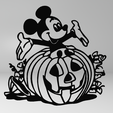 13-1.png Mickey Mouse and Halloween Pumpkin: Festive Line Art Design