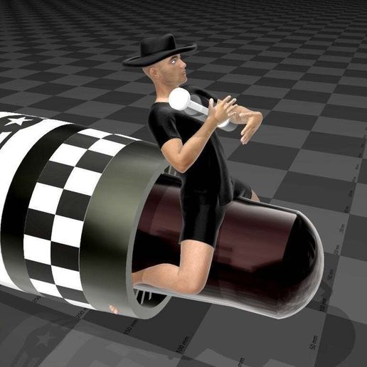 💣 opioid junkie riding on bomb - inspired by Dr. Strangelove・Free STL ...