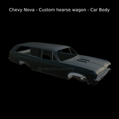 New-Project-2021-10-04T204225.775.png Fichier STL Chevy Nova - Wagon corbillard personnalisé - Carrosserie・Modèle à imprimer en 3D à télécharger
