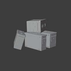 am1.png Archivo 3D Cajas de munición .50cal + 5,56mm NATO - 1/35 1/72・Design para impresora 3D para descargar