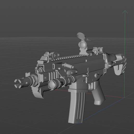 Belgian FN SCAR-SC rifle digital model material 3D model