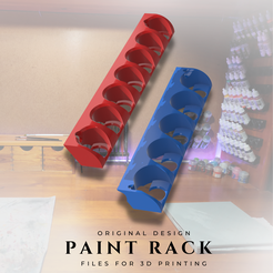 Wall mounted Citadel and Vallejo paint rack by tr4ck_day, Download free  STL model