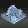 a288.png1.png 韩国传统韩屋 3D 模型 | 寨墙村舍透视图