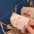 printed-sails-01.jpg Santa Maria Flag Ship: Scale Model Kit