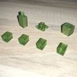 Creeper-Full-Body-Parts.jpg Movable Body Parts of Creeper from Minecraft - a Lego compatible model