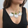 3.jpg Free STL file Demi-Sphere flowerpot necklace・3D printer model to download