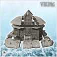 5.jpg Raised Viking attic with access stairs and thatched roof (1) - Alkemy Asgard Lord of the Rings War of the Rose Warcrow Saga