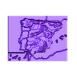 mapa españa relieve.stl Iberian mountain range, mountain chain spain
