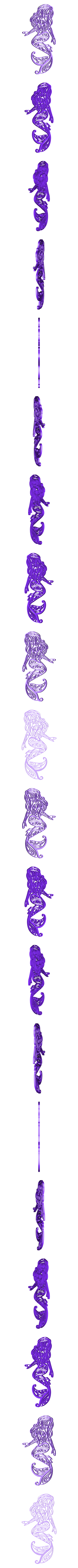 4.Sirena.stl Siren wall sculpture 2D