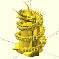 spiral_dragon.jpg Free STL file Spiral dragon・Template to download and 3D print, JustinSDK
