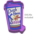 ink.png Dutch bros coffee cup Freshie STL Mold Housing