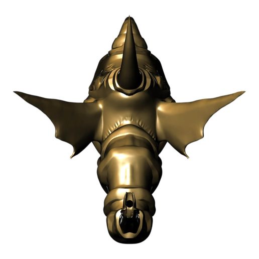 flute-of-summoning-dragon-yugioh-3d-model-top-view.jpeg Флейта вызывающего дракона (Yu-Gi-Oh) - 3D печатный реквизит и дисплейная модель