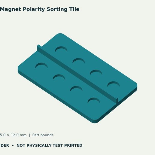 Small Magnet Polarity Sorting Tile